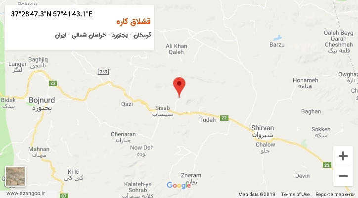 روستای قشلاق کاره بر روی نقشه