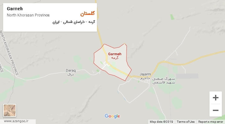 دهستان گلستان بر روی نقشه