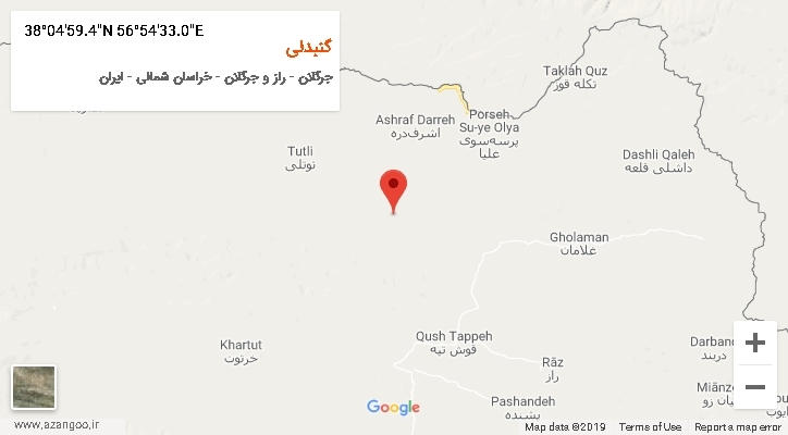 روستای گنبدلی بر روی نقشه