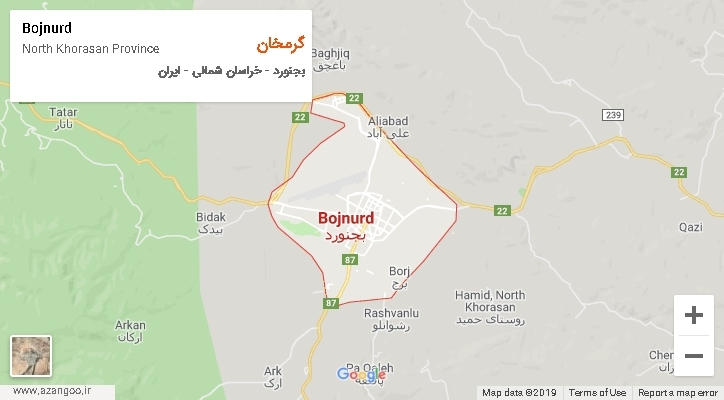 دهستان گرمخان بر روی نقشه