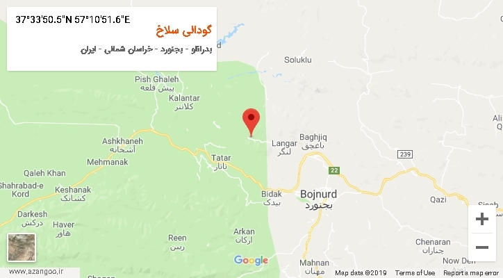 روستای گودالی سلاخ بر روی نقشه