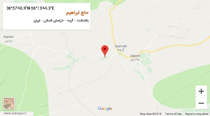 روستای حاج ابراهیم بر روی نقشه