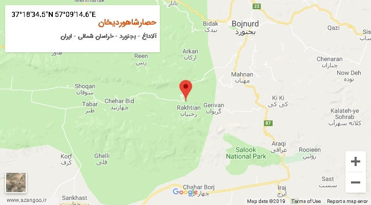 روستای حصارشاهوردیخان بر روی نقشه