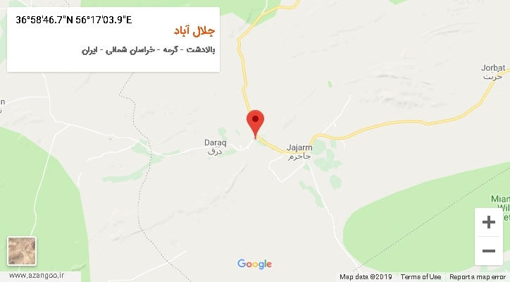 روستای جلال آباد بر روی نقشه