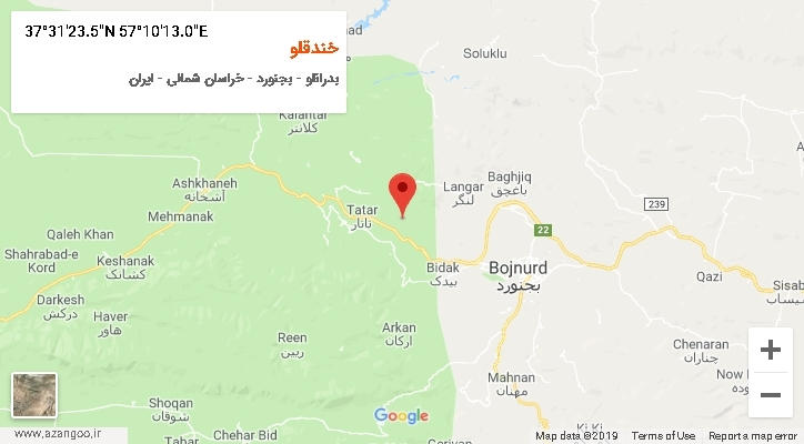 روستای خندقلو بر روی نقشه