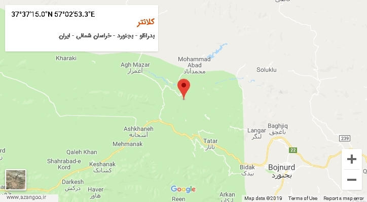 روستای کلانتر بر روی نقشه