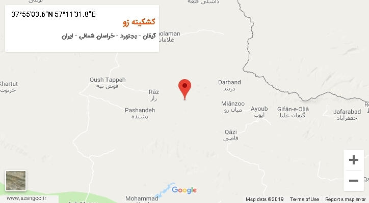 روستای کشکینه زو بر روی نقشه