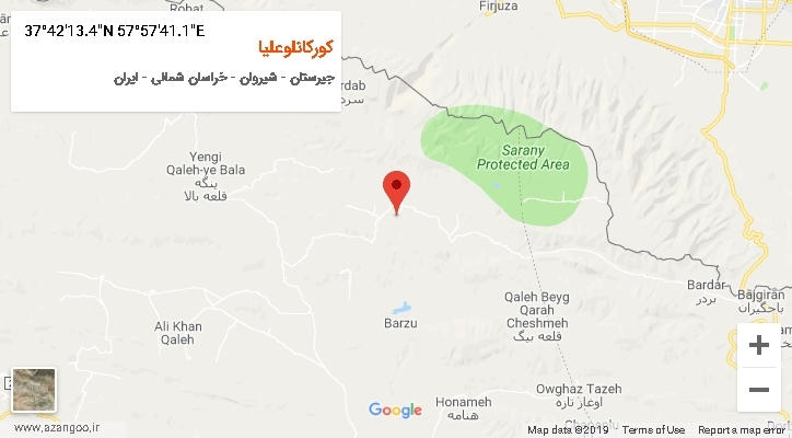 روستای کورکانلوعلیا بر روی نقشه