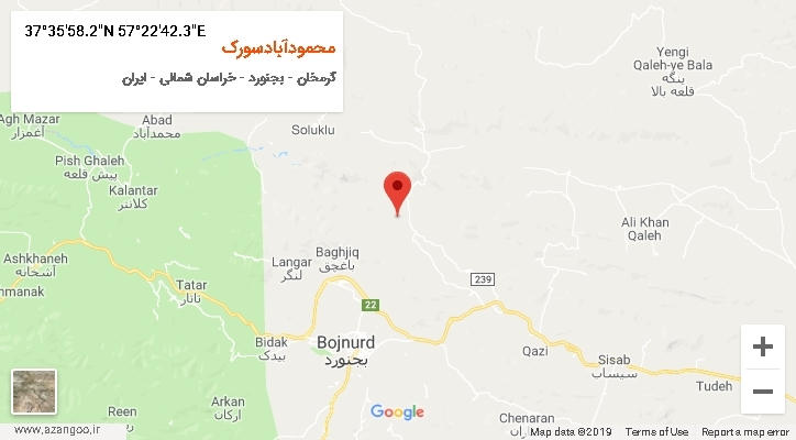 روستای محمودآبادسورک بر روی نقشه