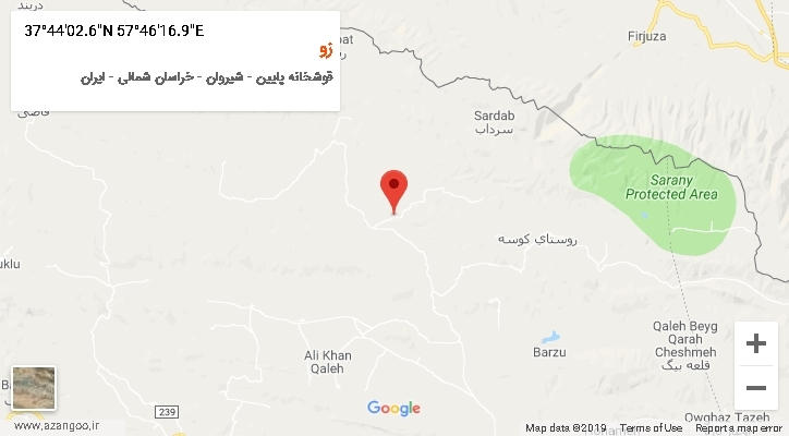 روستای زو بر روی نقشه