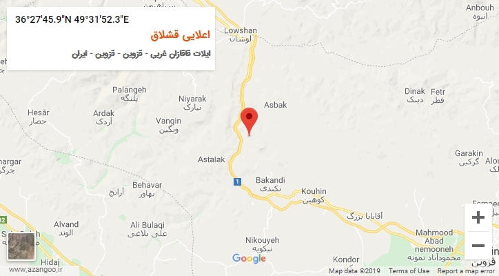 روستای اعلایی قشلاق بر روی نقشه