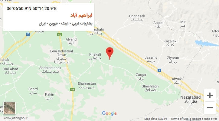 روستای ابراهیم آباد بر روی نقشه