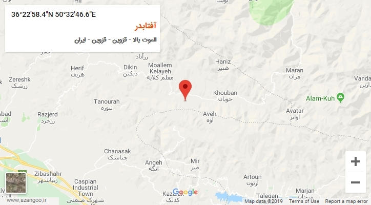 روستای آفتابدر بر روی نقشه