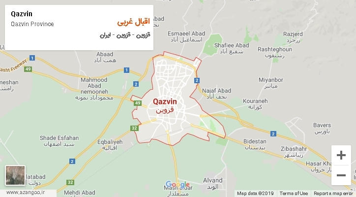 دهستان اقبال غربی بر روی نقشه