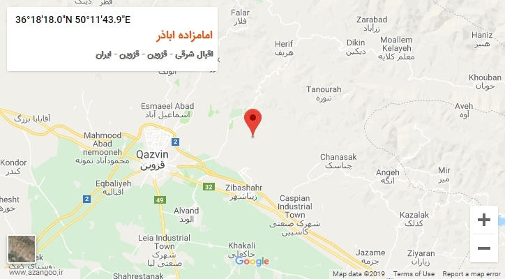 روستای امامزاده اباذر بر روی نقشه