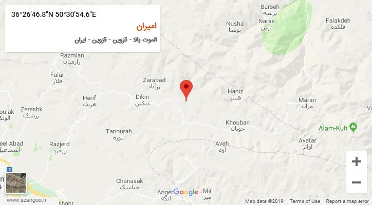 روستای امیران بر روی نقشه