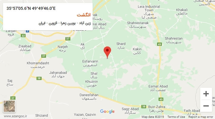 روستای انگشت بر روی نقشه