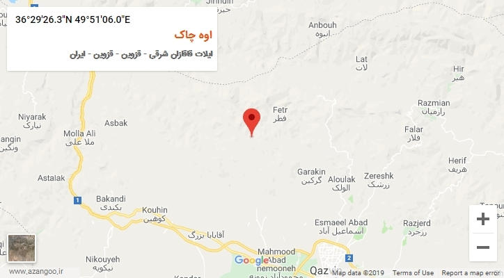 روستای اوه چاک بر روی نقشه