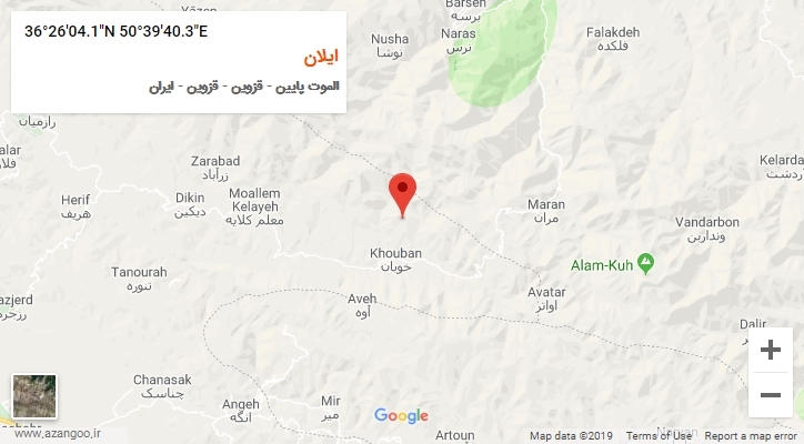 روستای ایلان بر روی نقشه