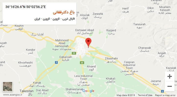 روستای باغ دکترفغانی بر روی نقشه