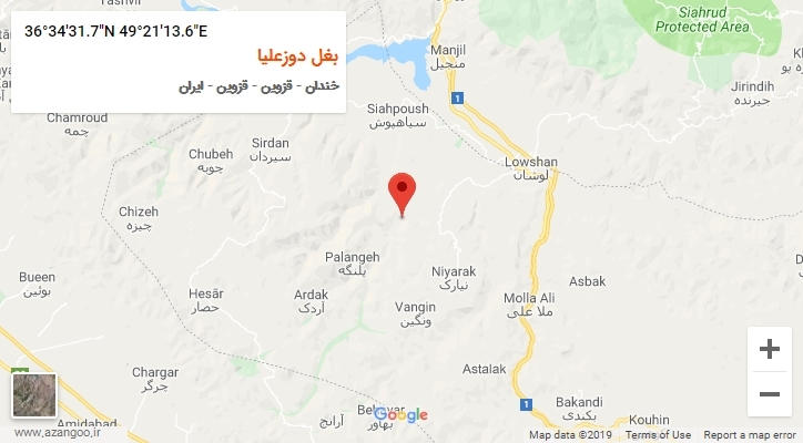 روستای بغل دوزعلیا بر روی نقشه