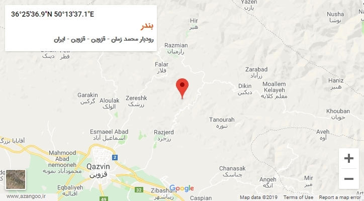 روستای بندر بر روی نقشه