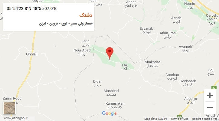 روستای دشتک بر روی نقشه