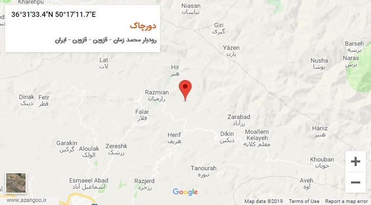 روستای دورچاک بر روی نقشه