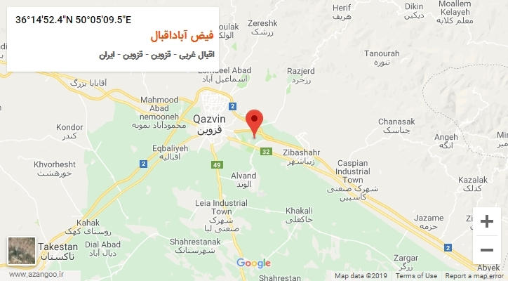 روستای فیض آباداقبال بر روی نقشه