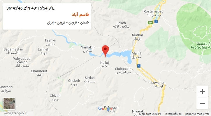 روستای قاسم آباد بر روی نقشه