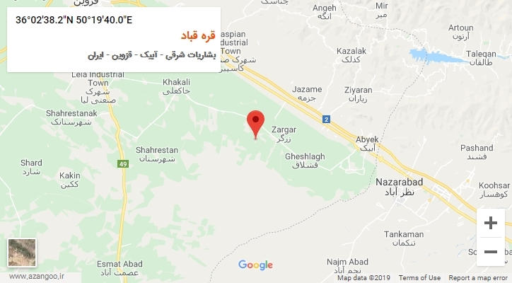 روستای قره قباد بر روی نقشه