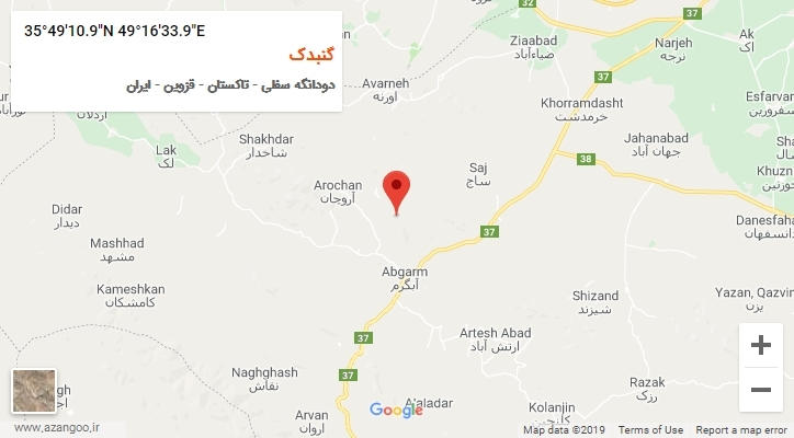 روستای گنبدک بر روی نقشه
