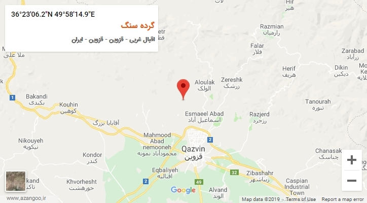 روستای گرده سنگ بر روی نقشه