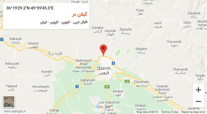 روستای گیلان در بر روی نقشه