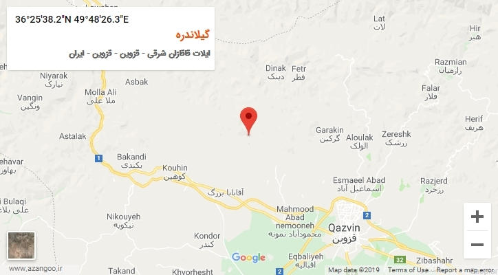 روستای گیلاندره بر روی نقشه
