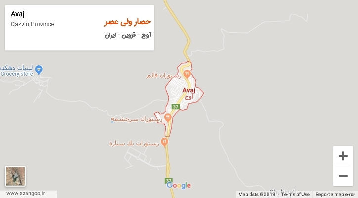 دهستان حصار ولی عصر بر روی نقشه