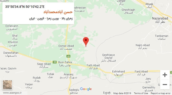 روستای حسن آبادمحمدآباد بر روی نقشه