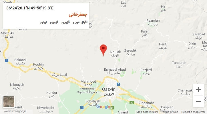 روستای جعفرخانی بر روی نقشه