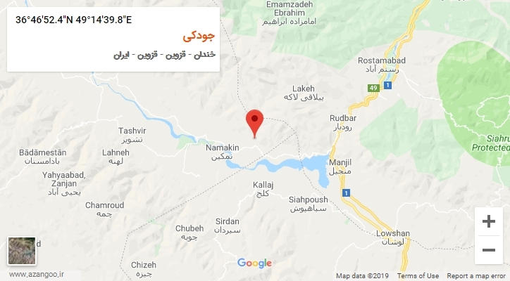 روستای جودکی بر روی نقشه