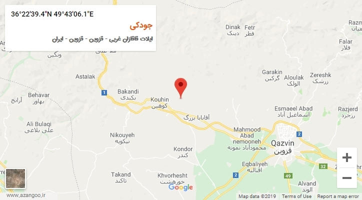 روستای جودکی بر روی نقشه