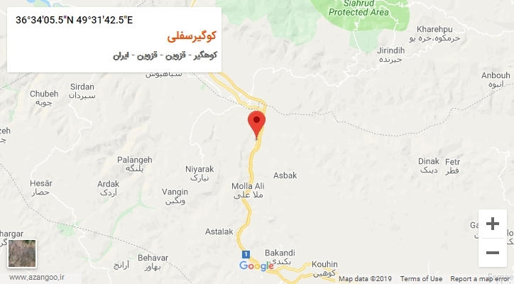 روستای کوگیرسفلی بر روی نقشه