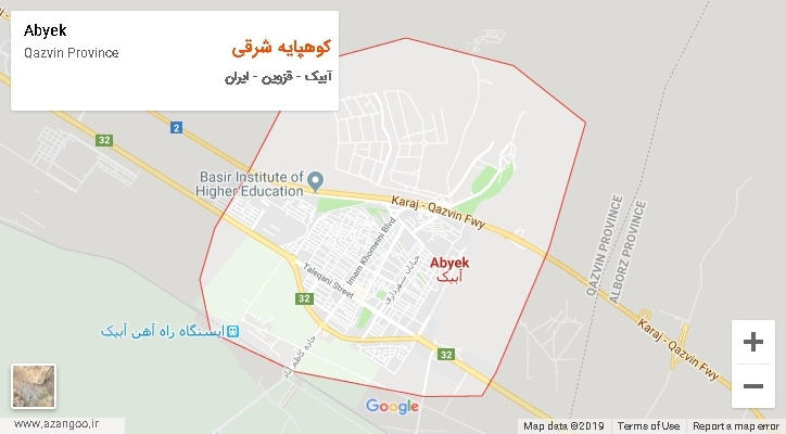 دهستان کوهپایه شرقی بر روی نقشه