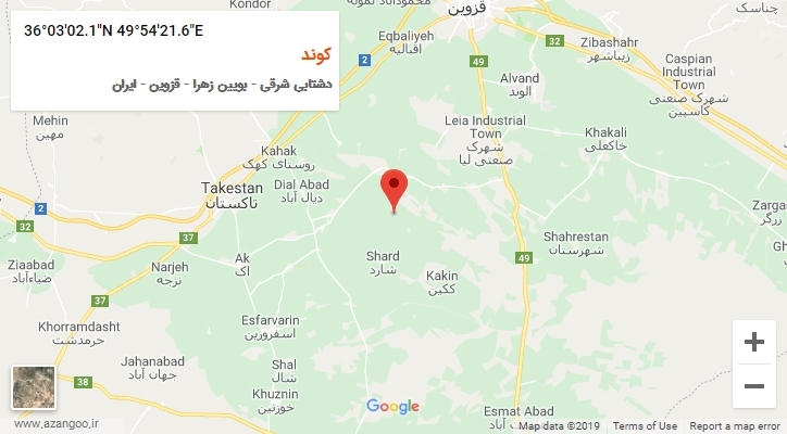 روستای کوند بر روی نقشه