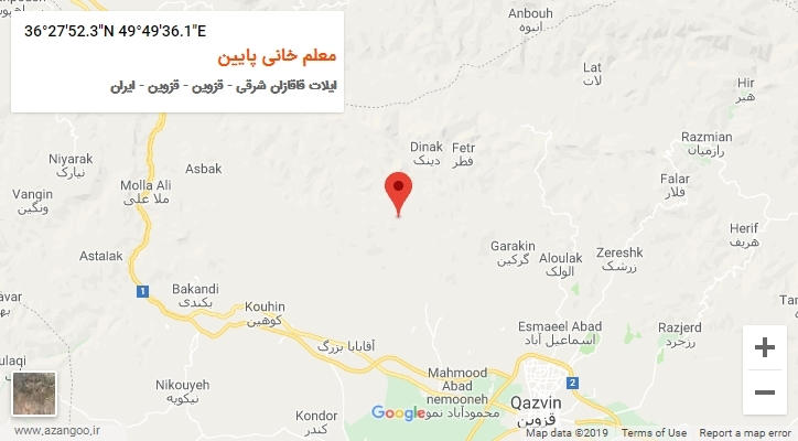 روستای معلم خانی پایین بر روی نقشه