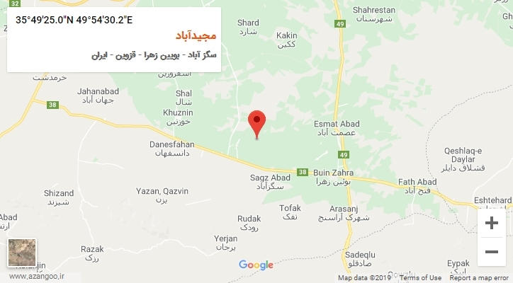 روستای مجیدآباد بر روی نقشه