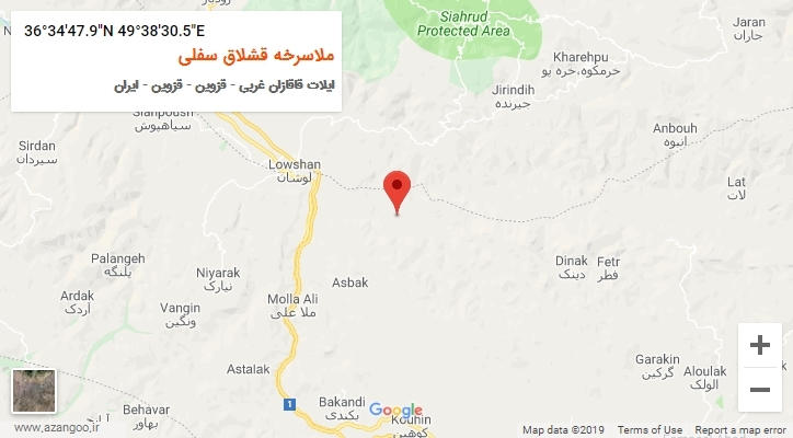 روستای ملاسرخه قشلاق سفلی بر روی نقشه