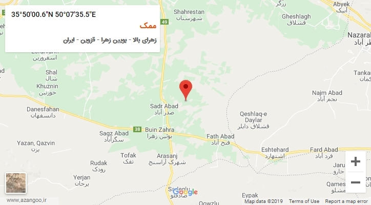 روستای ممک بر روی نقشه