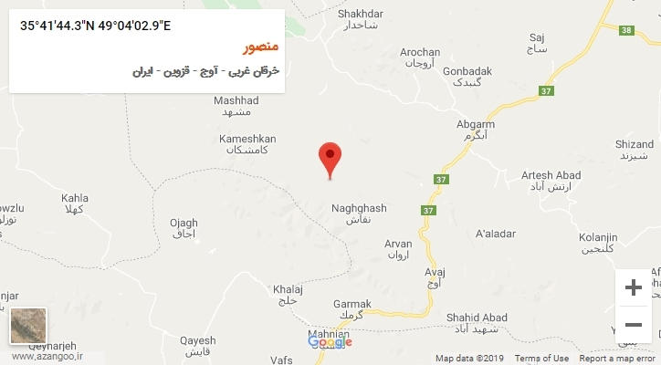 روستای منصور بر روی نقشه