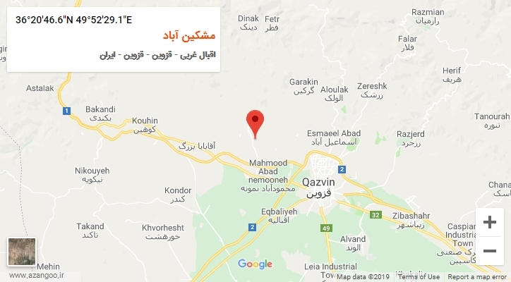 روستای مشکین آباد بر روی نقشه