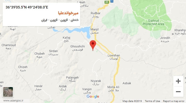 روستای میرخواندعلیا بر روی نقشه